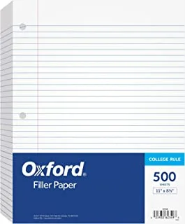 Oxford Filler Paper, 8-1/2
