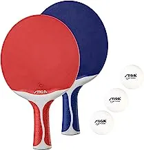 STIGA Flow Outdoor 2-Player Table Tennis Set Includes Two Outdoor Rackets and Two Outdoor Balls, One Size
