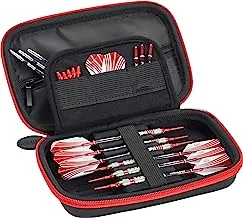 Casemaster Sentinel EVA Foam Shell Dart Case, Holds 6 Darts and Extra Accessories, Tips, Shafts and Flights, Compatible with Steel Tip and Soft Tip Darts