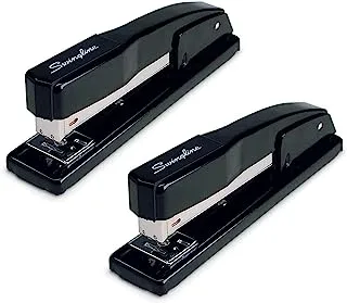 Swingline Stapler, 2 Pack, Commercial Desktop Stapler, 20 Sheet Capacity, Durable Metal Stapler for Desk, Black (44401AZ)