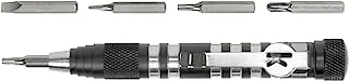 Kershaw TX-Tool (TXTOOL); 4.8 in. Single-Position Multifunction Magnetic Bit Driver; Includes T-6, T-8, T-10, 2 Phillips and Slotted Screwdriver Bit; 1.1 oz., Black, One Size