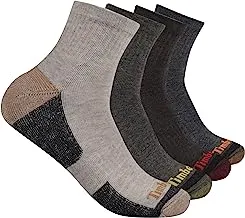 Timberland mens 4-pack Half Cushioned Quarter Socks Quarter Socks
