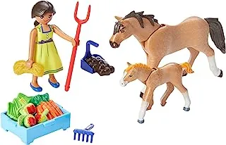 Playmobil Pru with Horse and Foal, Multicolour, 70122, One Size