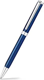 Sheaffer Intensity Engraved Translucent Blue Ballpoint Pen with Chrome Cap and Trim