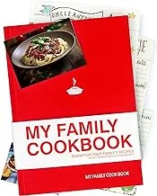 UK Recipe Book To Write In Your Own Recipes | Blank Recipe Book & Cookbooks To Write In | Hardcover Recipe Notebook | Blank Cookbook & Recipe Journal | Make Your Own Cookbook | DIY Cookbook | Red