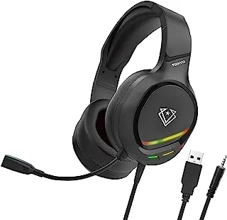 Vertux Tokyo Noise Isolating Amplified Wired Gaming Headset, Black