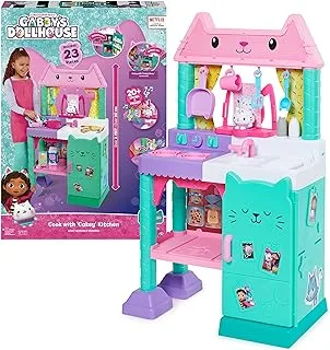 Gabby's Dollhouse, Cakey Kitchen Set for Kids with Accessories, Play Food, Sounds, Music and Toys for Girls and Boys Ages 3 and up