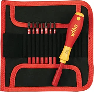 Wiha 28391 Insulated SlimLine Interchangeable Set Includes Handle with Pouch, 8-Piece