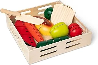 Melissa & Doug Cutting Food - Play Food Set With 25+ Hand-Painted Wooden Pieces, Knife, And Cutting Board, One Size