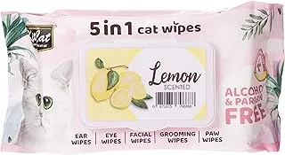 Kit Cat Wet Wipes 5 in 1 Lemon Baby Powder Scented 80 pcs