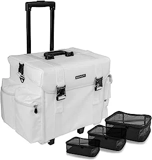 SHANY Makeup Artist Soft Rolling Trolley Cosmetic Case with Free Set of Mesh Bags - Frozen Yogurt