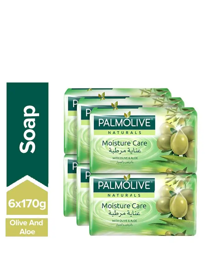 Palmolive 6-Piece Moisture Care With Olive And Aloe Soap Set 6x170grams
