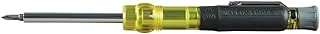 Klein Tools 32613 Multi-Bit Screwdriver, Precision HVAC 3-in-1 Pocket Screwdriver with Phillips, Slotted and Schrader Bits