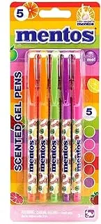مجموعة أقلام جل معطرة من مينتوس، 5 قطع، متعددة الألوان