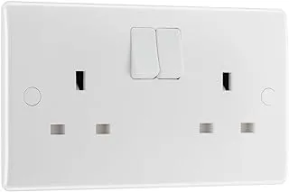 BG Nexus 13A Electrical Double Switched Power Wall Socket White IP20
