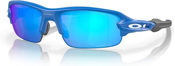 Oakley Youth Fit Flak XXS Square Sunglasses for Men, 58 mm Lens Width, Matte Primary Blue