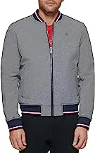 Tommy Hilfiger Men's Lightweight Varsity Rib Knit Bomber Jacket
