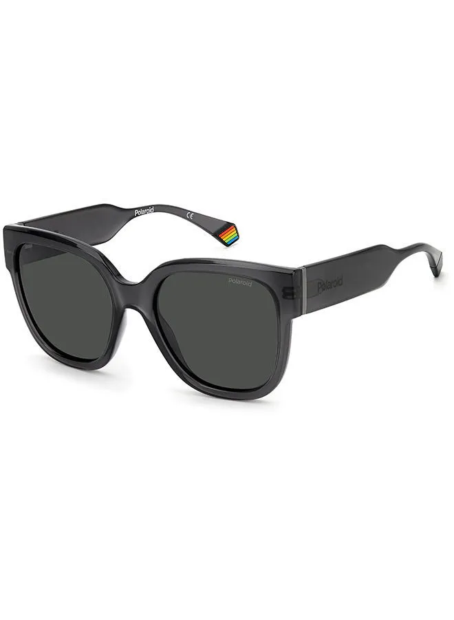 بولارويد نظارة شمسية مربعة للنساء للحماية من الأشعة فوق البنفسجية - Pld 6167/S رمادي 55 - مقاس العدسة 55 ملم