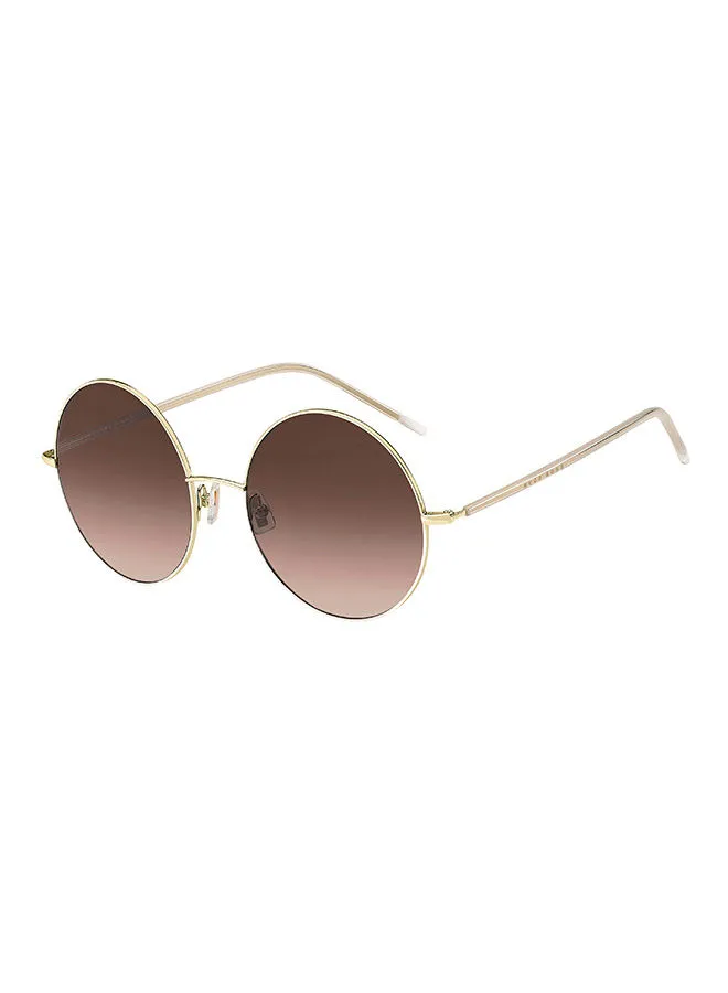 HUGO BOSS Women's UV Protection Oval Sunglasses - Boss 1337/S Gold Ivor 58 - Lens Size 58 Mm