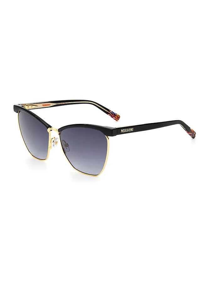 MISSONI Women's UV Protection Butterfly Sunglasses - Mis 0009/S Blk Gold 60 - Lens Size 60 Mm