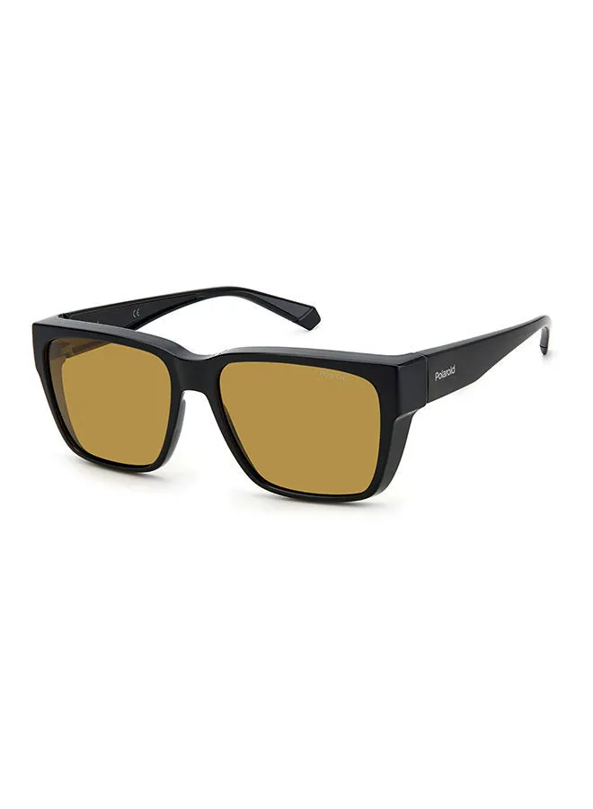 نظارة شمسية بولارويد مربعة للحماية من الأشعة فوق البنفسجية للجنسين - PLD 9018 / S أسود 59 - مقاس العدسة 59 مم