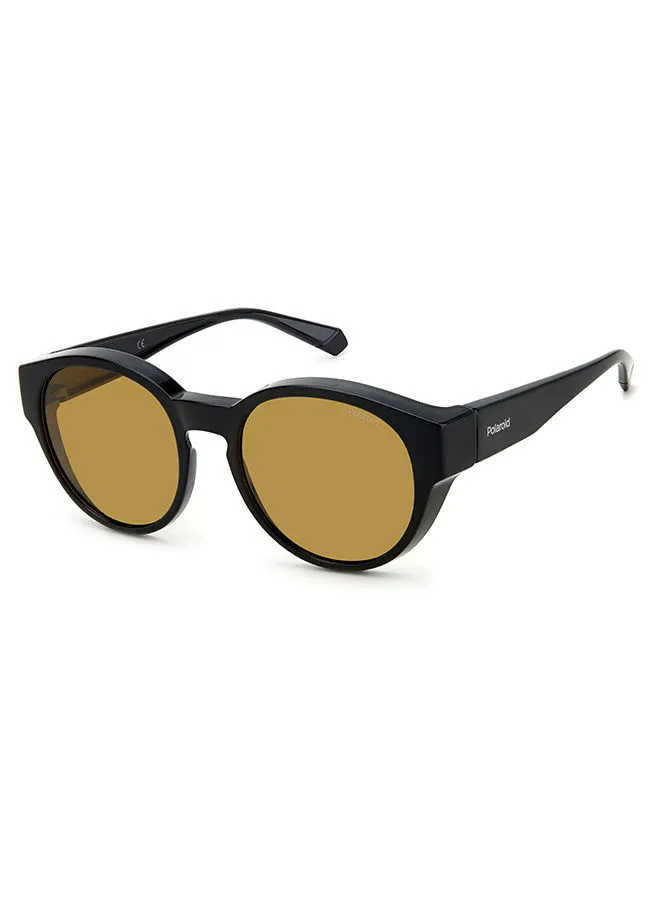 بولارويد نظارة شمسية بيضاوية للحماية من الأشعة فوق البنفسجية للجنسين - Pld 9017/S أسود 55 - مقاس العدسة 55 ملم