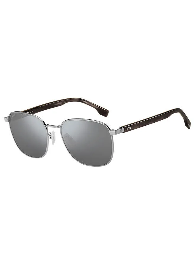 HUGO BOSS Men's UV Protection Square Sunglasses - Boss 1407/F/Sk Ruthenium 58 - Lens Size 58 Mm