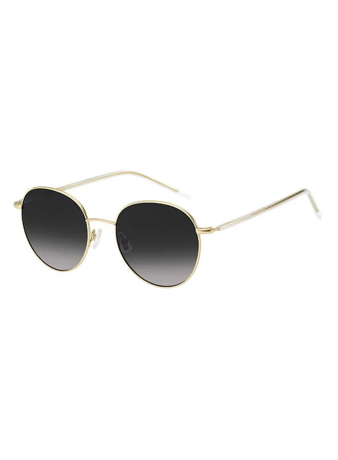 HUGO BOSS Women's UV Protection Round Sunglasses - Boss 1395/S Rose Gold 53 - Lens Size 53 Mm