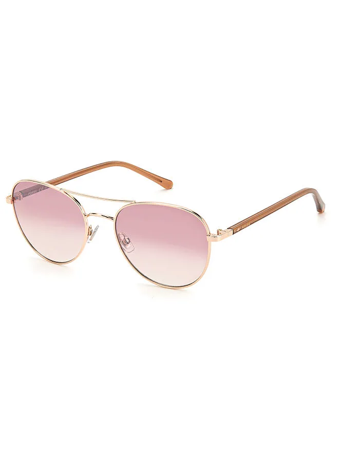 FOSSIL Women's UV Protection Aviator Sunglasses - Fos 3123/G/S Red Gold 55 - Lens Size 55 Mm