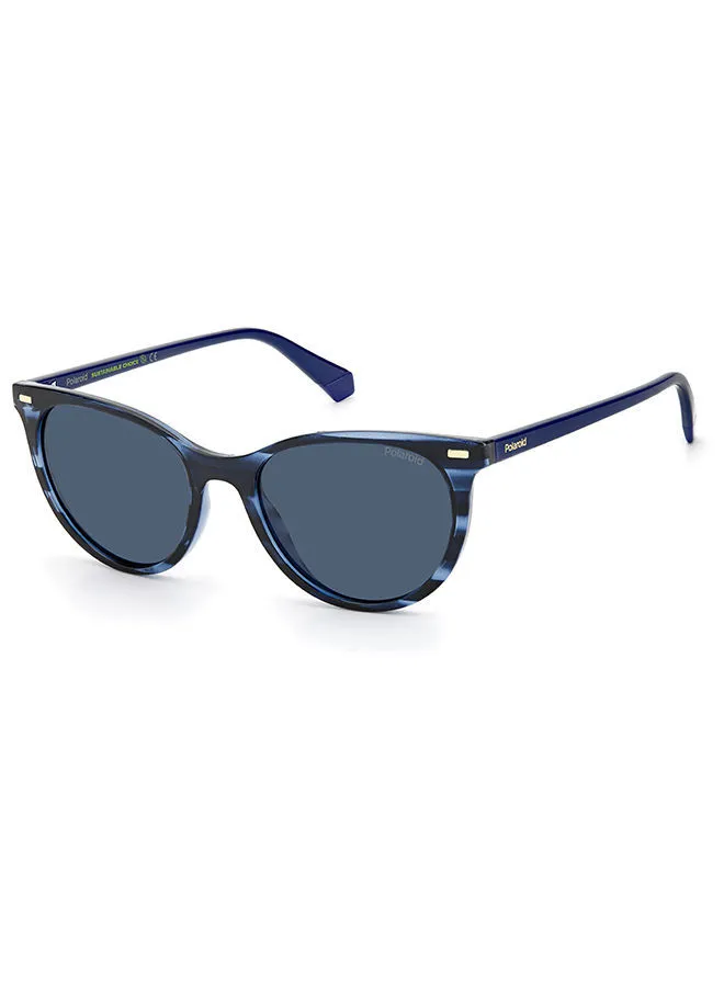 نظارة شمسية بولارويد للنساء حماية من الأشعة فوق البنفسجية - موديل PLD 4107 / S Blue Hvna 52 - مقاس العدسة 52 مم
