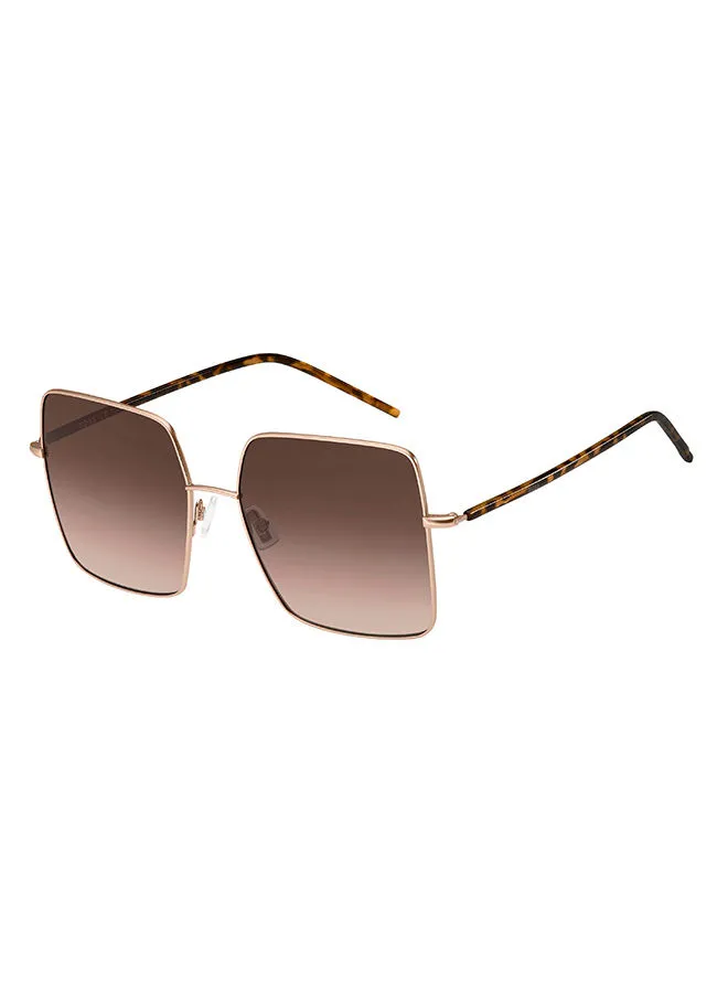 HUGO BOSS Women's UV Protection Square Sunglasses - Boss 1396/S Gold Copp 58 - Lens Size 58 Mm