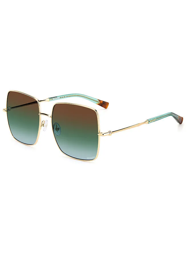 MISSONI Women's UV Protection Square Sunglasses - Mis 0096/S Gold 58 - Lens Size 58 Mm