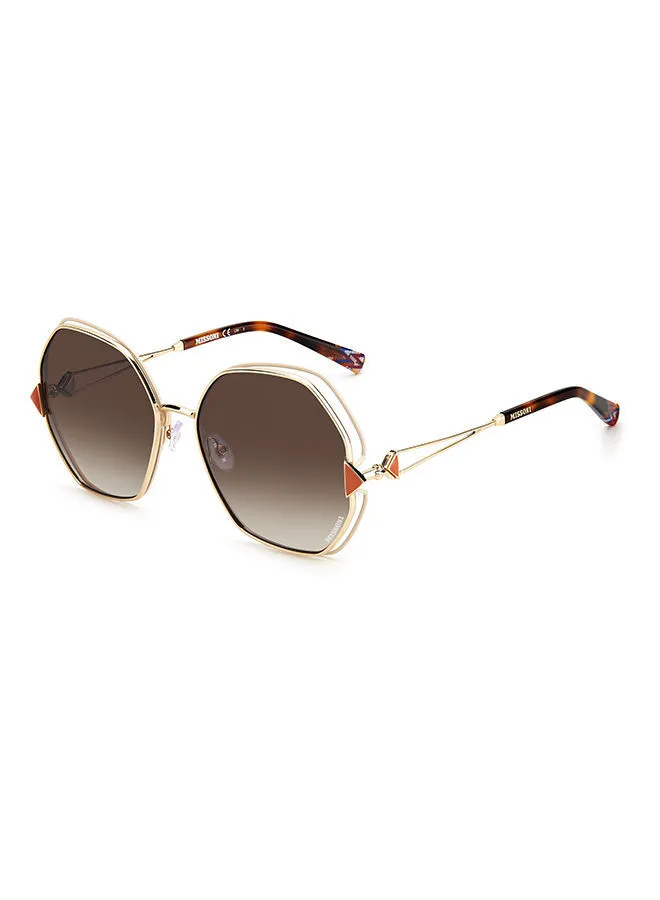 MISSONI Women's UV Protection Octagonal Sunglasses - Mis 0075/S Gold Ivor 59 - Lens Size 59 Mm