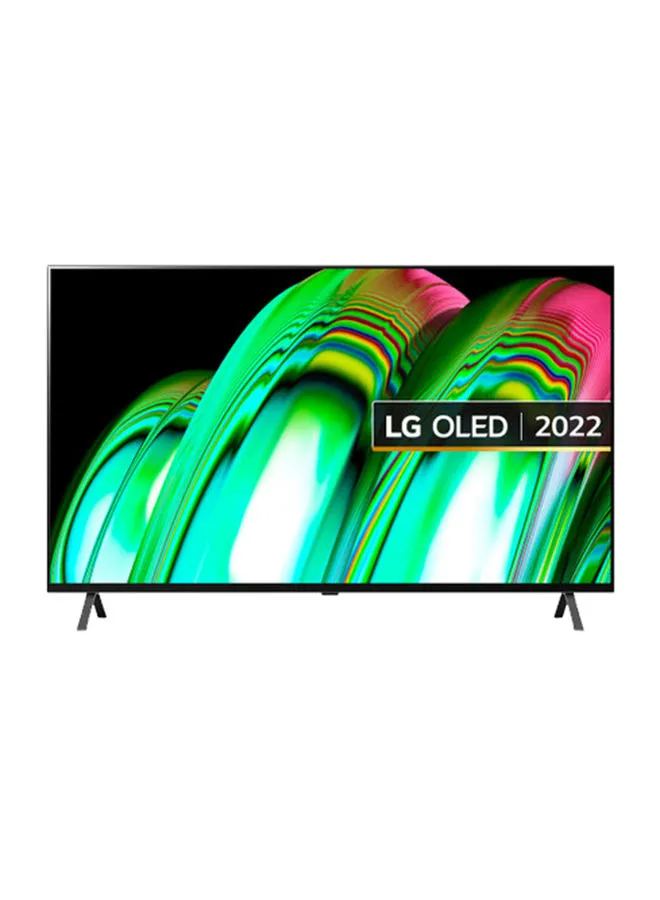 تلفزيون LG 4K OLED 55 بوصة ، سلسلة A2 ، معالج a7 Gen5 4K ، HGiG ، Dolby Vision و Dolby Atmos. OLED55A26LA أسود