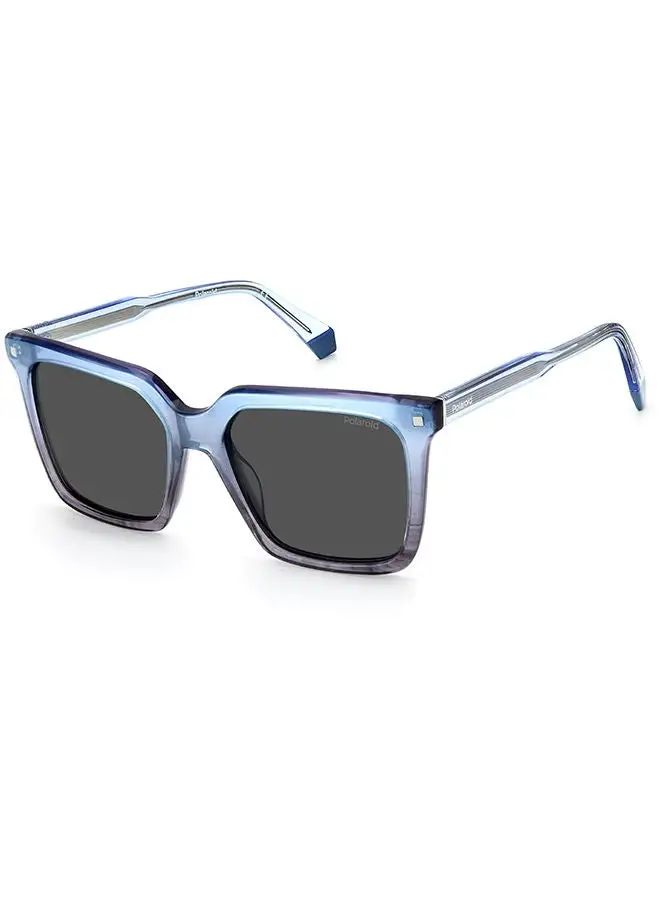 نظارة شمسية مربعة للحماية من الأشعة فوق البنفسجية للنساء من بولارويد - Pld 4115 / S / X Prldazure 54 - مقاس العدسة 54 مم