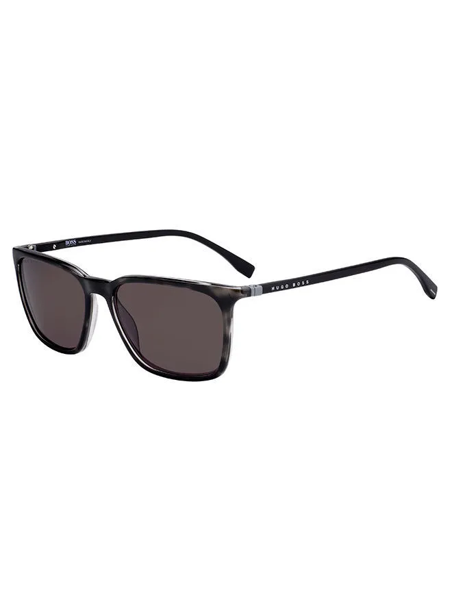 هوغو بوس نظارة شمسية مربعة للحماية من الأشعة فوق البنفسجية للرجال - بوس 0959 / S / It Grey Hvn 56 - مقاس العدسة 56 مم