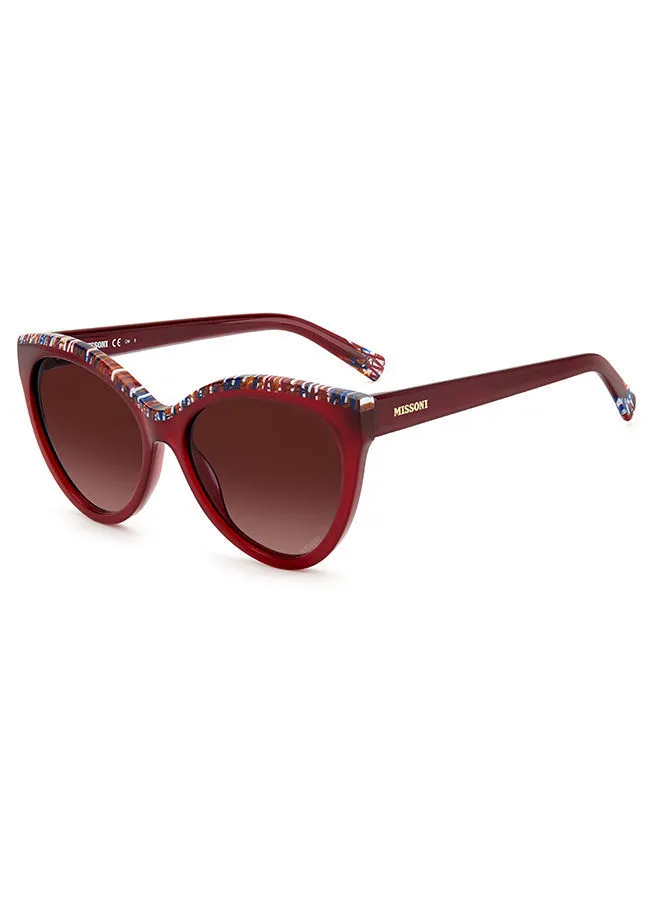 MISSONI Women's UV Protection Oval Sunglasses - Mis 0088/S Burg Pttr 57 - Lens Size 57 Mm