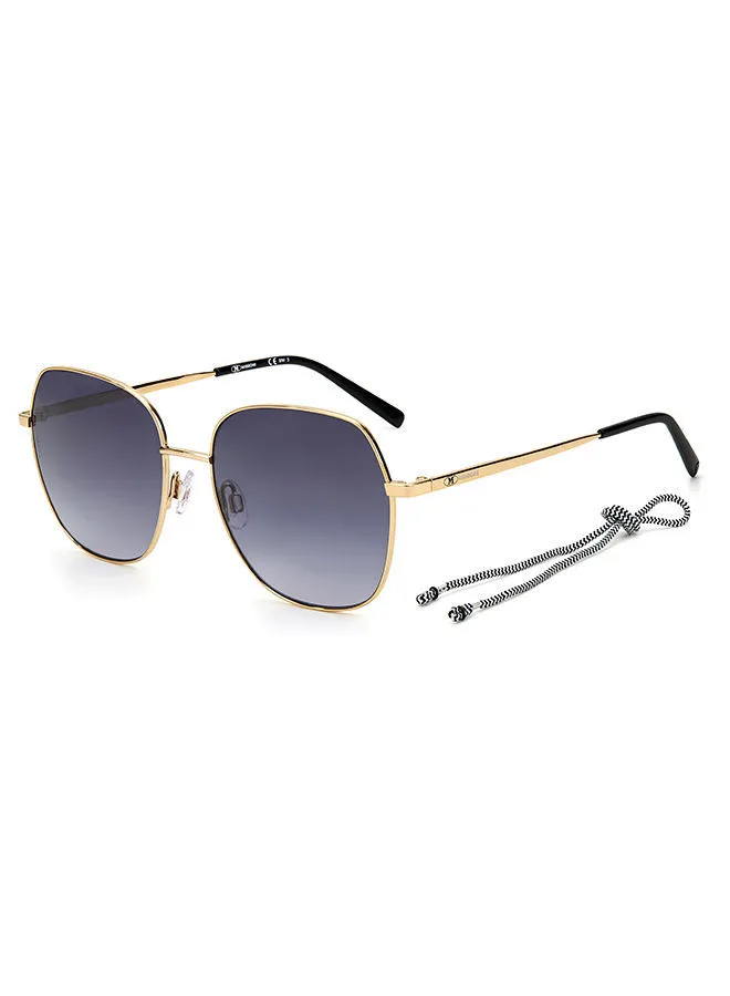 M MISSONI Women's UV Protection Square Sunglasses - Mmi 0018/S Blk Gold 57 - Lens Size 57 Mm