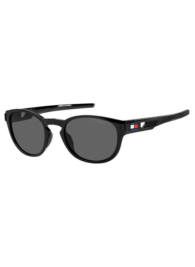 TOMMY HILFIGER Men's UV Protection Oval Sunglasses - Th 1912/S Black 54 - Lens Size 54 Mm