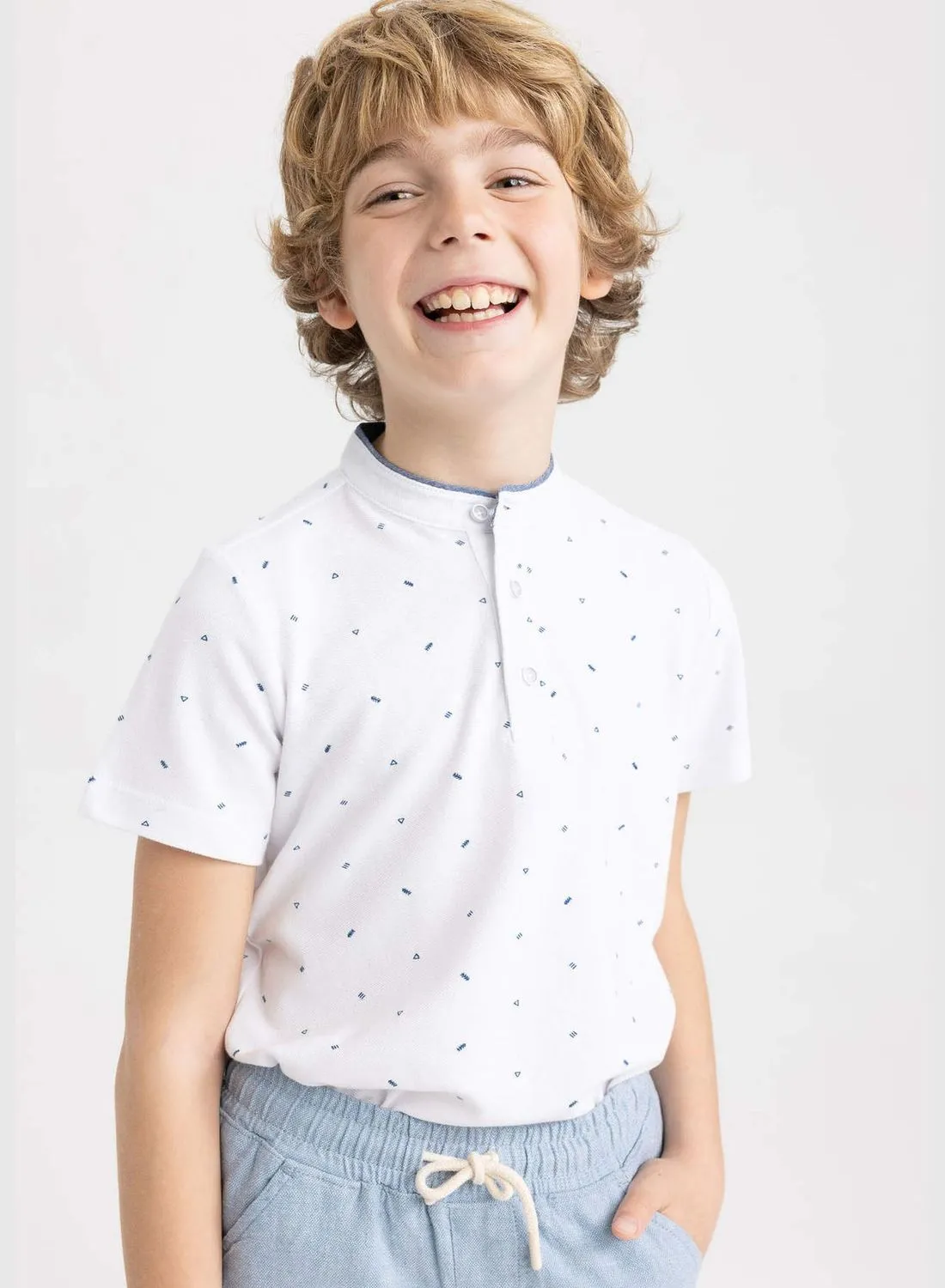 DeFacto Boy Knitted Short Sleeve Polo T-Shirt