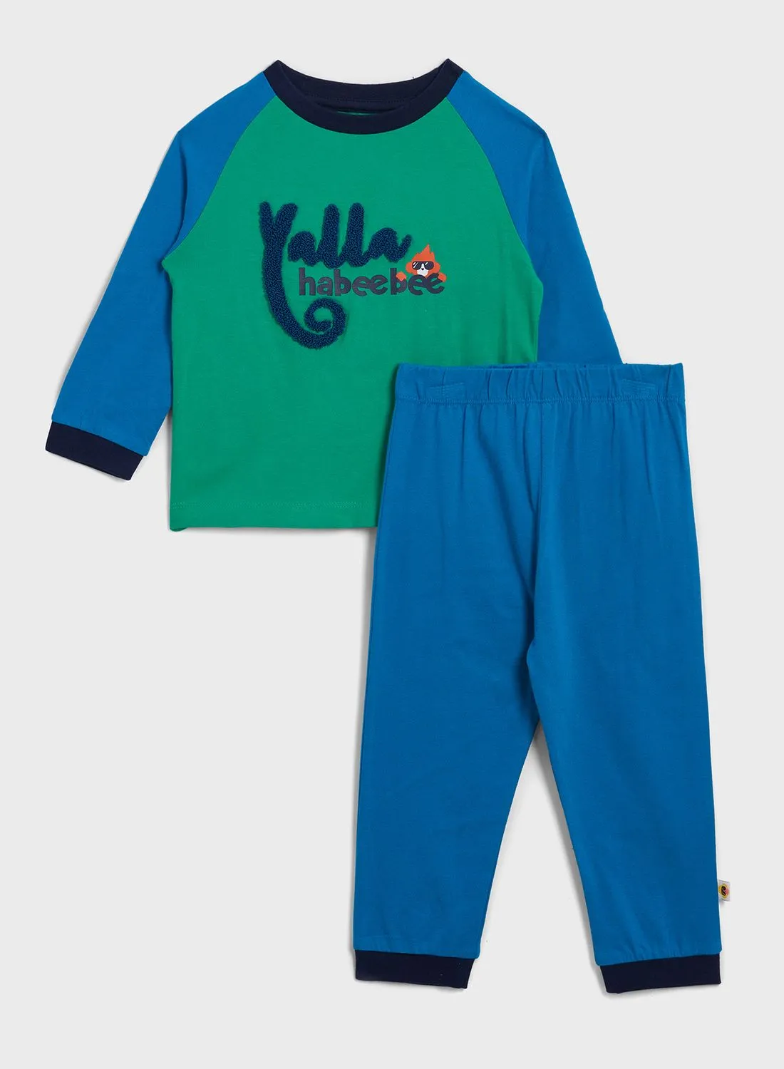 Cheekee Munkee Kids Raglan Print Pyjama Set