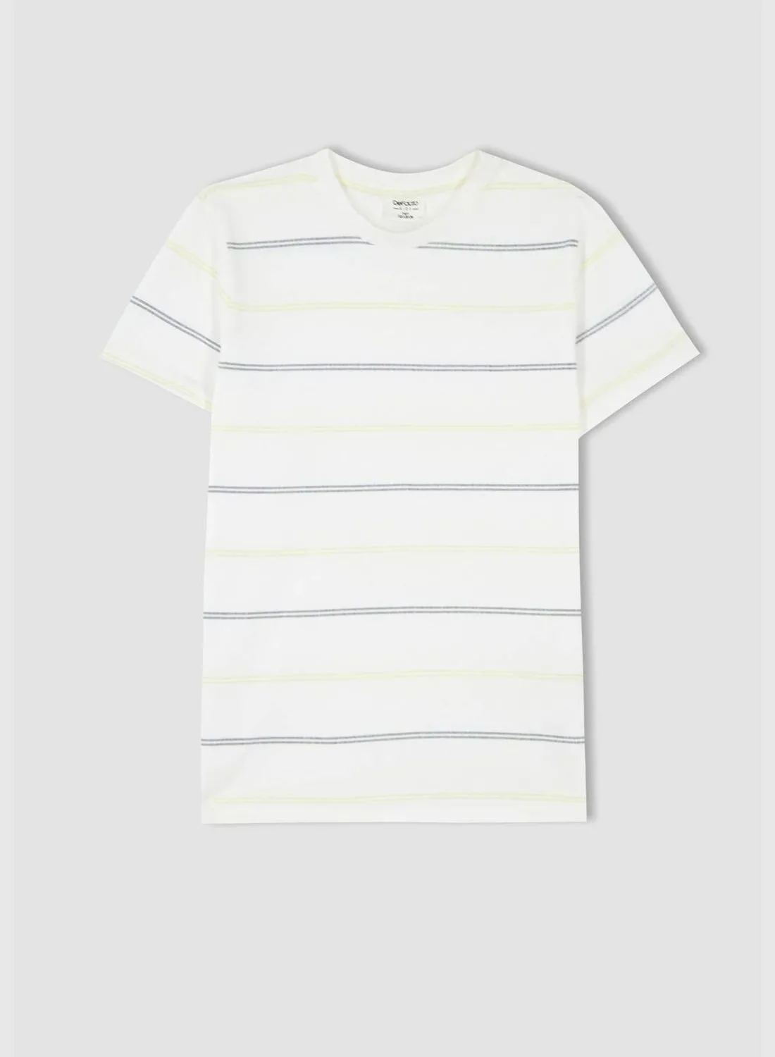 DeFacto Regular Fit Short Sleeve Striped T-Shirt