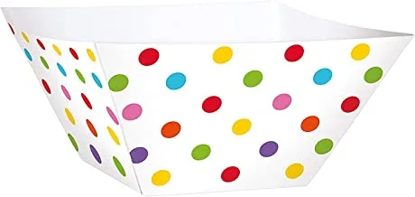 Rainbow Paper Mini Dots Small Square Bowl 24pcs