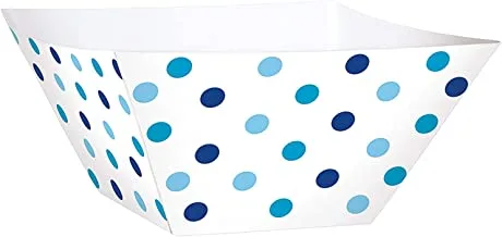Blue Paper Mini Dots Small Square Bowl 24pcs