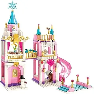 Joyzzz Girls Building Blocks Set, Girls Dream Princess Castle Building Blocks Toy, Pink Palace Construction Building Sets, Educational Bricks Toy for Girls 6-12 and Up (405 Pieces)