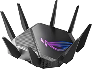 ASUS ROG Rapture GT-AXE11000 Tri-band WiFi 6E Extendable Gaming Router, 4G 5G Router Replacement, 6GHz Band, 2.5G Port, Triple-level Game Acceleration, VPN Fusion, Subscription-free Network Security