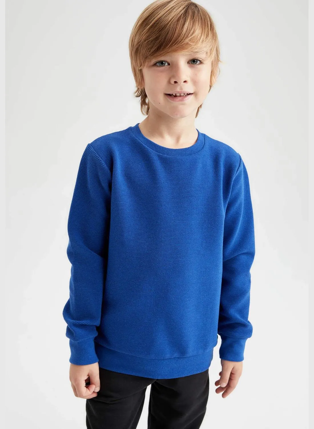 DeFacto Boy Crew Neck Long Sleeve Knitted Sweatshirt