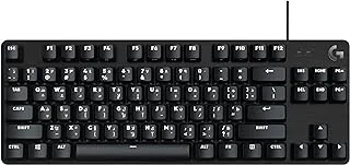 لوحة مفاتيح الألعاب الميكانيكية Logitech G413 TKL SE - لوحة مفاتيح مدمجة بإضاءة خلفية مع مفاتيح ميكانيكية لمسية ، مقاومة للظلال ، متوافقة مع Windows ، macOS ، لوحة مفاتيح AR - ألومنيوم أسود