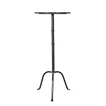 Creative Co-Op Metal Martini Accent Table, Black