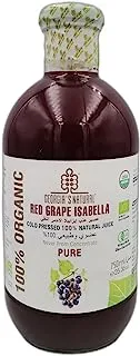 Georgia's Natural Organic Pure Red Grape Isabella Juice, 750 ml